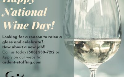 What better way to celebrate national wine day than with a new job? Whether you need help finding work or workers, Ardent Staffing is here to help! Contact us today to learn more (508) 530-7212 Ardent-Staffing.com Let’s get the world back to work! #ourpassionispeople #workwiththebest #nowhiring #hireardent #newjob #manufacturing #soldering #administrative #medicaldevice #customerservice #engineering #nationalwineday #cheers #celebrateyournewjob