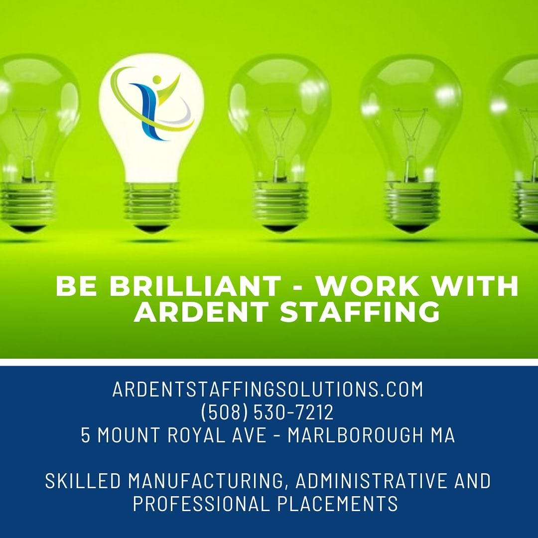 We’re bringing a different level of energy to every interaction and placement! Our passion is people, let us put our passion to work for you!
Apply today ardentstaffingsolutions.com
-Manufacturing
-Cleanroom
-Assembly
-Customer service
-SMT Operator
-Machine Operator
-Quality Control
-Inspection
-Engineering
-Drafters