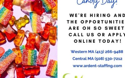 Happy National Candy Day! We have some sweet opportunities available in both Western and Central MA! Check out our job openings on our website: www.ardent-staffing.com Call us today in Central MA – (508) 530-7212 or in Western MA – (413) 266-9488 or apply online at www.ardent-staffing.com #ourpassionispeople #hireardent #greatjobs #nowhiring #newjob #manufacturing #bankjobs #customerservicejobs #adminjobs #engineeringjobs #itjobs