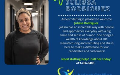 Here we grow again!! Welcome to our Western Mass team Julissa!! Glad you are here to help provide our customers with valuable staffing and recruiting services and our candidates with meaningful temporary or permanent employment. #ourpassionispeople #workwithus #herewegrowagain #makeadifference #welcometotheteam