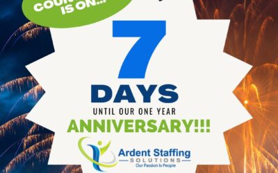 It’s hard to believe we are coming up on our one year Anniversary! We’ve spent the past year focusing all our efforts on helping our local communities…helping companies find employees, and helping people find great long term opportunities. We couldn’t be more excited to share this celebration with all of you! #oneyearannniversarycountdown #ourpassionispeople #workwiththebest #hireardent #helpingourcommunity