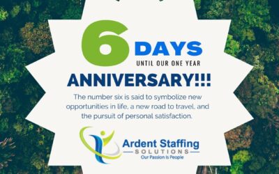 Here at Ardent we pride ourselves on helping open new doors for our candidates every day. In our first year in business our team has had the privilege of meeting over 700 people face-to-face and providing them with new career opportunities to pursue. And we are #justgettingstarted  #6daystogo #ourpassionispeople #findinggreatworkforgreatpeople #teamardent #ardentisturningone #workwithardent #alwayshiring #newopportunities #makeadifference #staffing