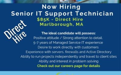 Fantastic opportunity to join a growing company and make a difference! Great culture, benefits and room for growth. For more details check out “Our Openings” on our website or reach out to Daphne directly! #ittechnician #nowhiring #workwithardent #ourpassionispeople #workwiththebest #itjobs