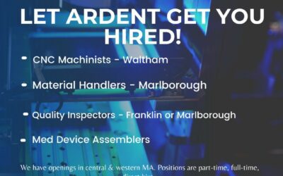 Ardent Staffing has a wide variety of manufacturing positions open and we are willing to bet one of them will be right for you! Check out all of our openings on our webpage #makeamove!