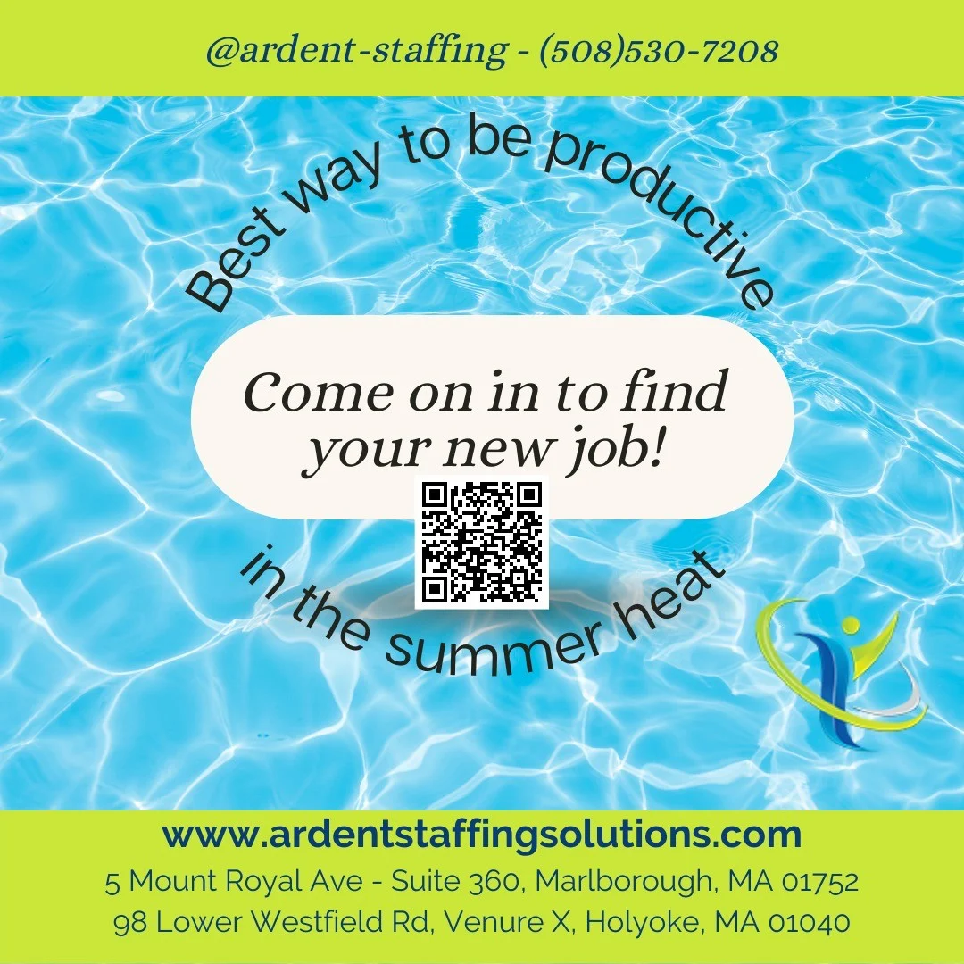 It's not just the temperature outside that's hot - We have some smokin' hot positions and our recruiters are on fire to get them filled!!
Scan the QR code to see our open positions then call or come on by the office! M-F 8:30-5pm
We love walk-in and you can cool off and get a job!!