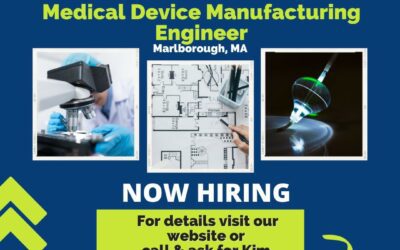 Let Ardent Staffing get you hired!! We're looking for an experience manufacturing engineer for a rapidly growing medical device company. for more details check out the full listing on our openings page on our website or call Kim at (508)530-7209!!