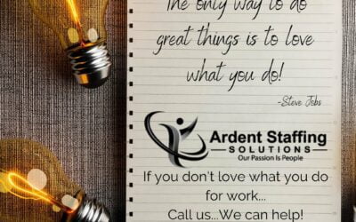 Whether you’re looking to change jobs or trying to get back into the workforce, Ardent Staffing can help! Check out our current open positions on our website and contact us today!