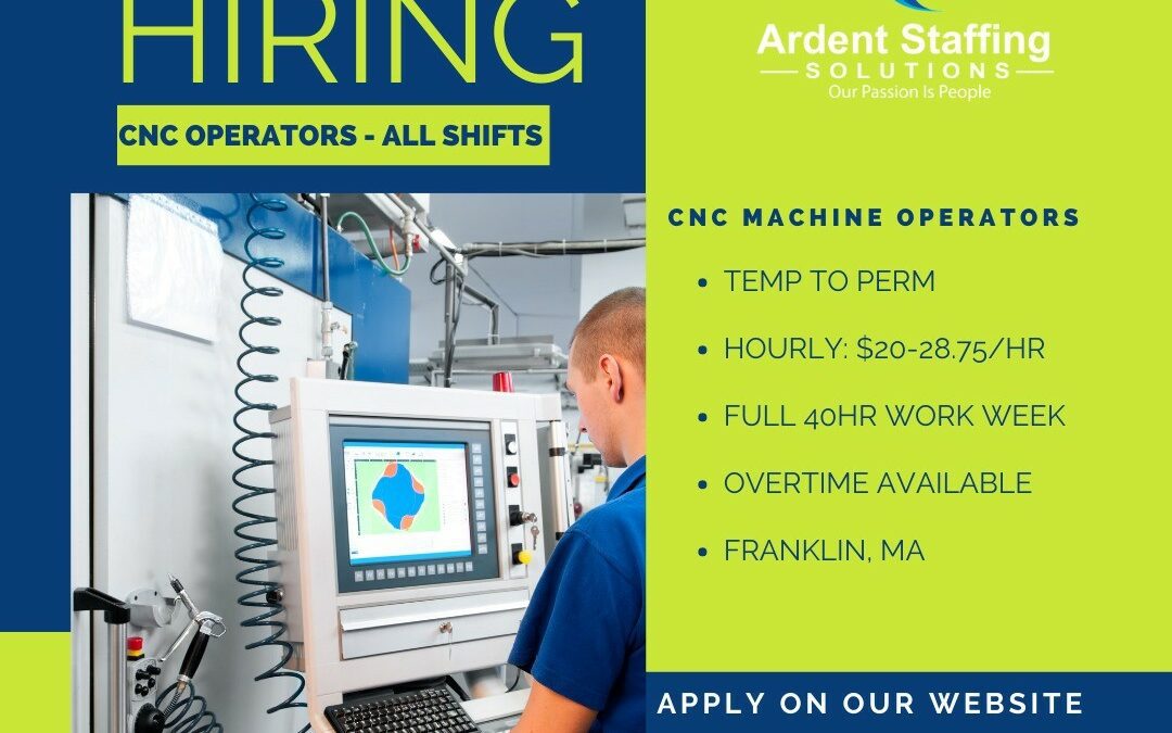 Are you an experienced CNC Machine Operator… let's talk!  Not for you but you know someone…Send them our way.  Check out more jobs on our website!