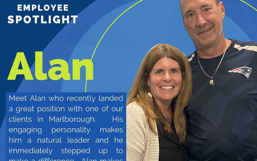 Our Employee Spotlight this week is focused on Alan! Our recruiter Kerry matched Alan with a perfect job and the rest is history. If you need help with your job search, contact us today!! You could be our next Employee Spotlight