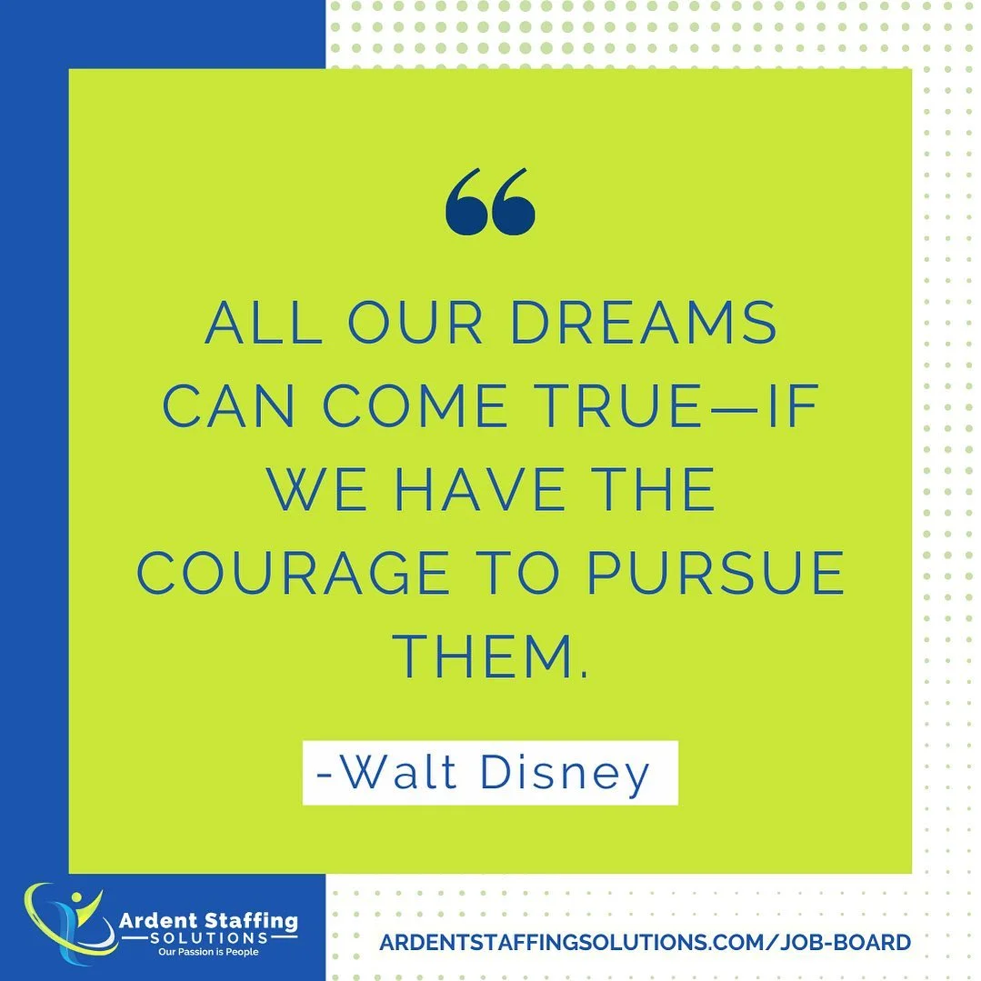 It’s Monday -A great day to pursue your dreams of better life! Start with calling Ardent Staffing (508)530-7212. Your next step in your career is only a phone call away.