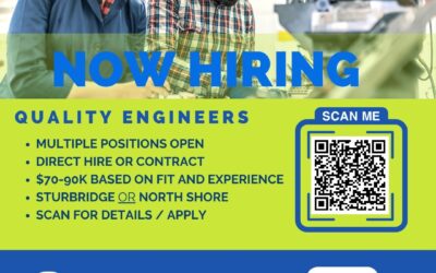 Multiple Opportunities for Quality Engineers in two locations! Sound like you? Apply today