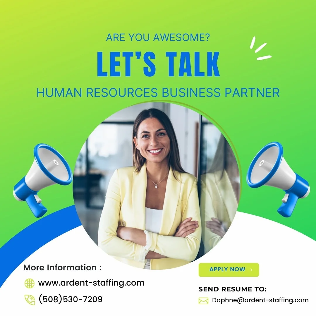 | Ardent Staffing Solutions We are seeking a fabulous HR business partner for our client in Central Massachusetts. Check it out!
🧑‍Direct Hire
Great Pay and Benefits
Incredible Work Environment
This one won’t last!!
Visit our open positions on our website for full details and apply today!