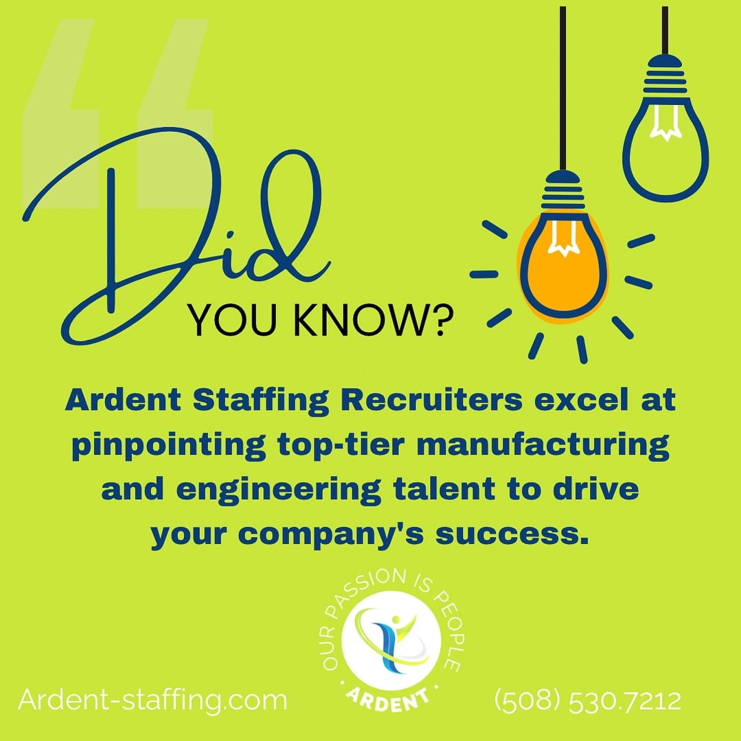 Let Ardent Staffing help you find top talent to drive your success. Reach out to us today to learn more about how we can help!
(508)530-7212