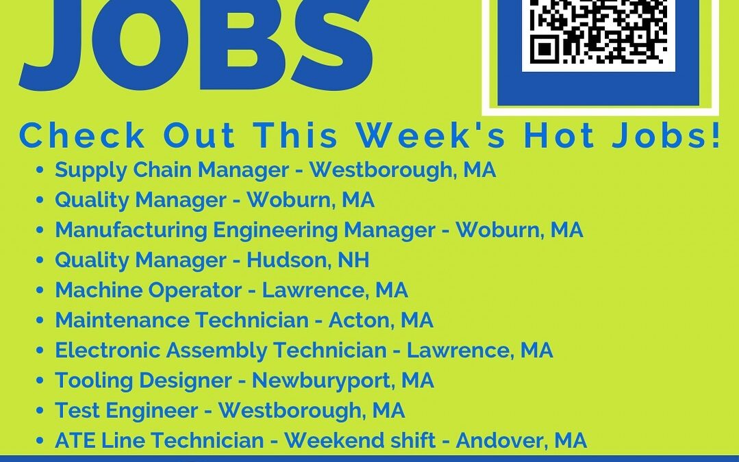 Look at all these awesome opportunities! Scan the code for details and more positions. Please like, share and apply to help these opportunities find their way to the right person…maybe it’s you!