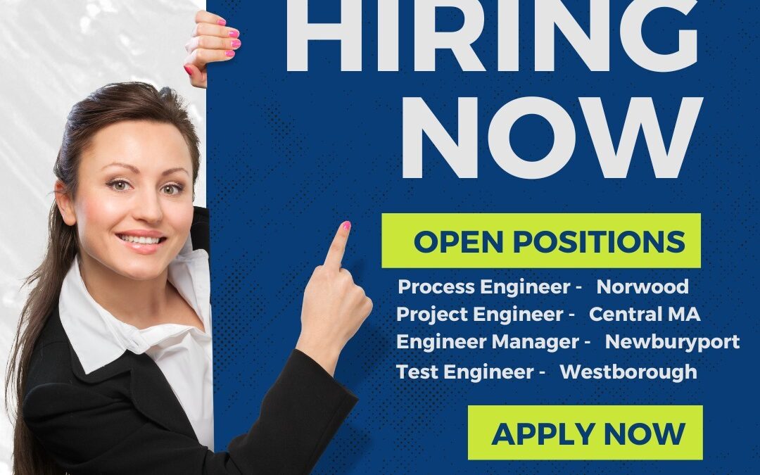 Hey Engineers – Check out these exciting opportunities! Call Chris for more information about these and more engineering positions we currently have available (508)530-7212 ext 7) Not for you? Please like and share to spread the word!  #ardentblog #ourpassionispeople #engineeringjobs #manufacturingengineer #projectengineer #testengineer #processengineer