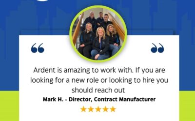 Don’t take our word for it, check out what Mark has to say!  #ardentblog #ourpassionispeople #staffing #talktothepros #engineering #manufacturing #admin #robotics