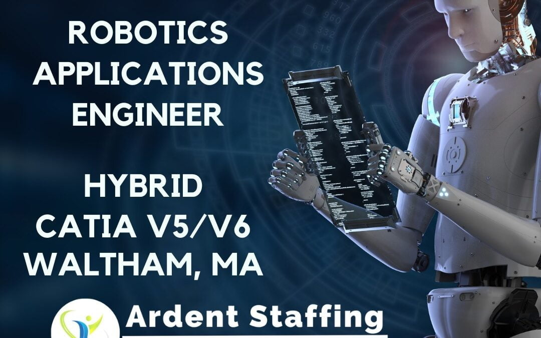 🤖🛠️ 🤖🛠️  Are you ready to engineer the future? We're seeking a HYBRID Robotics Applications Engineer with expertise in CATIA V5/V6 for our Waltham based customer. GREAT PAY – CALL TODAY (508) 530-7212 Dive into cutting-edge robotics and revolutionize technology!