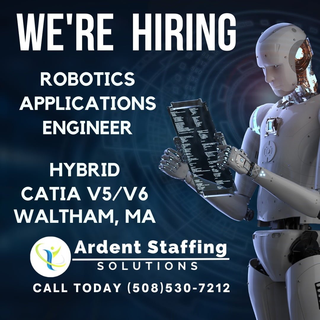 🤖🛠️ 🤖🛠️
Are you ready to engineer the future?We're seeking a HYBRID Robotics Applications Engineer with expertise in CATIA V5/V6 for our Waltham based customer. GREAT PAY - CALL TODAY
(508) 530-7212Dive into cutting-edge robotics and revolutionize technology!