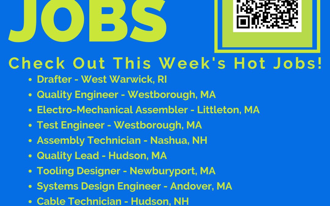 Happy Monday! Check out this week’s hot opportunities we have available! What are you waiting for? Apply today! #talktothepros #GetInvolved #Staffing