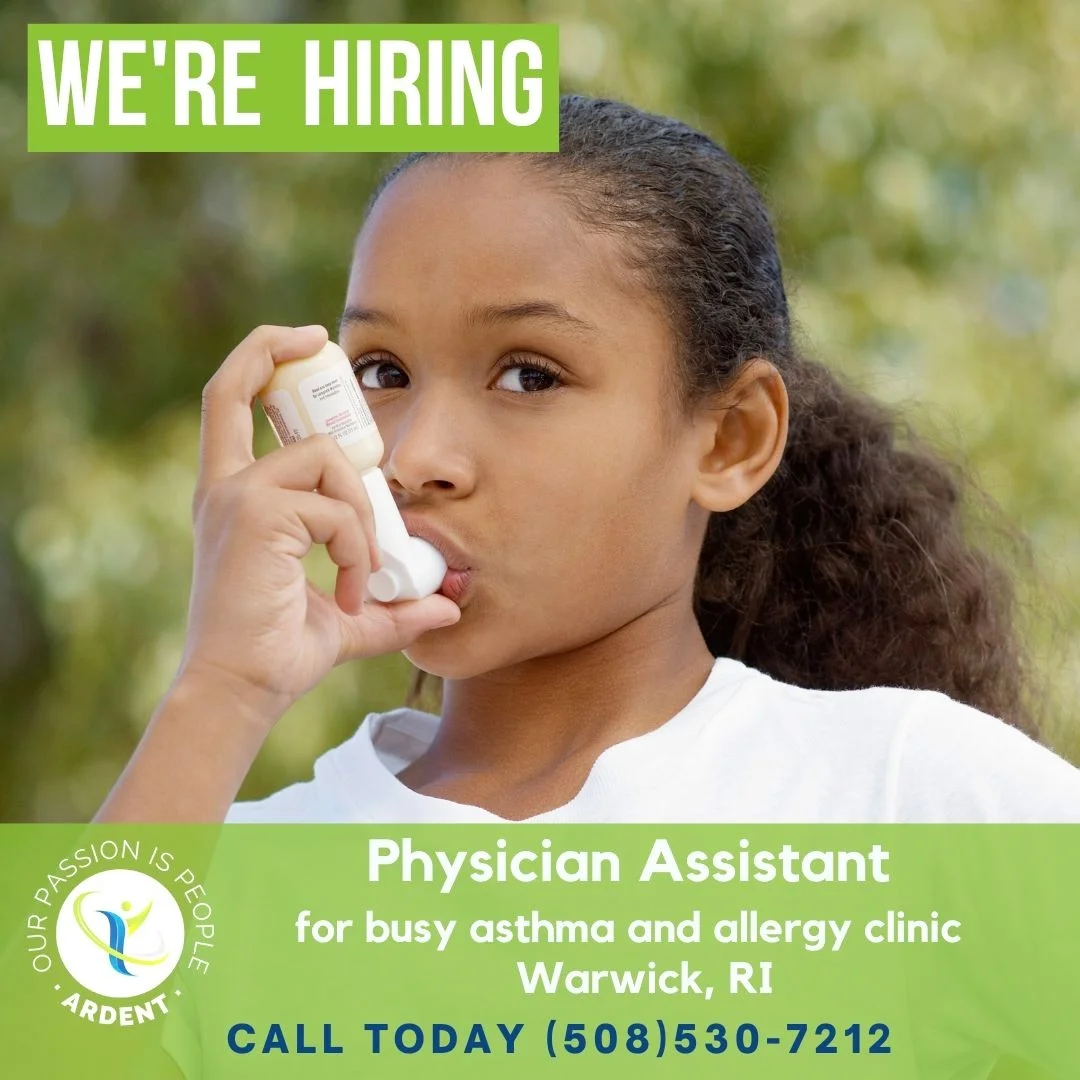 Now Hiring a Physician Assistant for our Warwick, RI based allergy and asthma clinic, serving the community for nearly 30 years!
The PA will work alongside expert allergists and immunologists, delivering top-notch care to our patients.
Key responsibilities include patient evaluations, asthma and allergy diagnosis, treatment planning, and patient education.
The PA will also be crucial in performance management, ensuring adherence to clinic priorities and best practices.
Apply now to join this exceptional team! 🩺Call today: (508) 530-7212