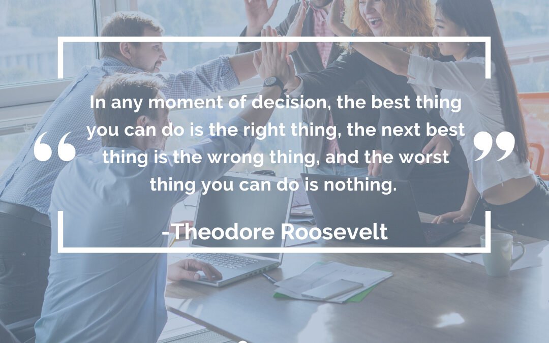 Kickstart your week with a dose of courage!  In any moment of decision, the best thing you can do is the right thing. The next best thing is the wrong thing. And the worst thing you can do is nothing. Let’s make this Monday count! #MondayMotivation #DecisionMaking #TalkToThePros