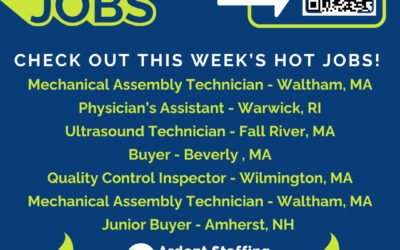 HOT JOBS Alert!We’ve got some sizzling opportunities this week that are waiting just for YOU! Apply now and call us today at (508) 530-7212  #ArdentStaffing #staffing #TechnicalJobs #TalkToThePros