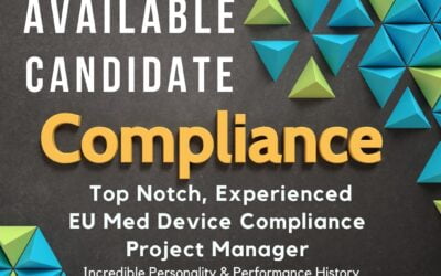 Exceptional Candidate Available Immediately! Power-packed PM with a great personality who gets results! Let’s Talk!! (508)530-7209 Action-orientated and self-starter RA/QA professional with extensive project management experience Developed and implemented processes for EU MDR integration, including:  STED development  Technical File documentation assembly  External Requirement management  EUDAMED data entry and management ***Looking for remote work only. #projectmanagementprofessional #Quality #nowavailable #exceptionalcandidate #remotework #eumdr #ISO #ardentblog #ourpassionispeople #manufacturing