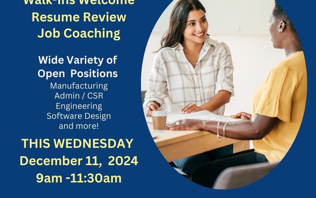 Ready to find your dream job? Join us for Jobs & Java!   Date: Wednesday, December 11, 2024  Time: 9:00 AM – 11:30 AM  Location: 5 Mount Royal Ave, Suite 360, Marlborough, MA  Open Interviews  Resume Reviews  Job Coaching  Walk-Ins Welcome Explore a wide variety of open positions in Manufacturing, Admin, Engineering, Software Design, and more! Let’s get you hired before the new year.   Call us today at (508) 730-7212 for more info pr Just come by the office!!! #JobsAndJava #CareerFair #ArdentStaffingSolutions #OpenInterviews #JobOpportunities #ResumeTips #JobCoaching #MarlboroughMA #nowhiring