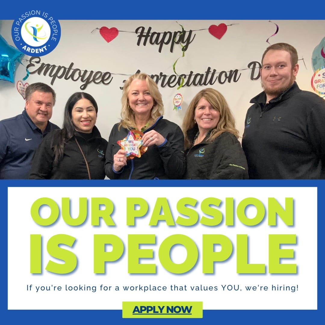 Behind every great company is an even greater team, and we couldn’t be more grateful for ours!At Ardent Staffing, our passion is people—whether it's connecting job seekers with the right opportunities, supporting businesses in need of top talent, or celebrating the incredible employees who make it all happen.If you're looking for a workplace that values YOU, we’re hiring!And if you're a company searching for the right people to fill your open positions, we’re here to help.Let’s build something great together!