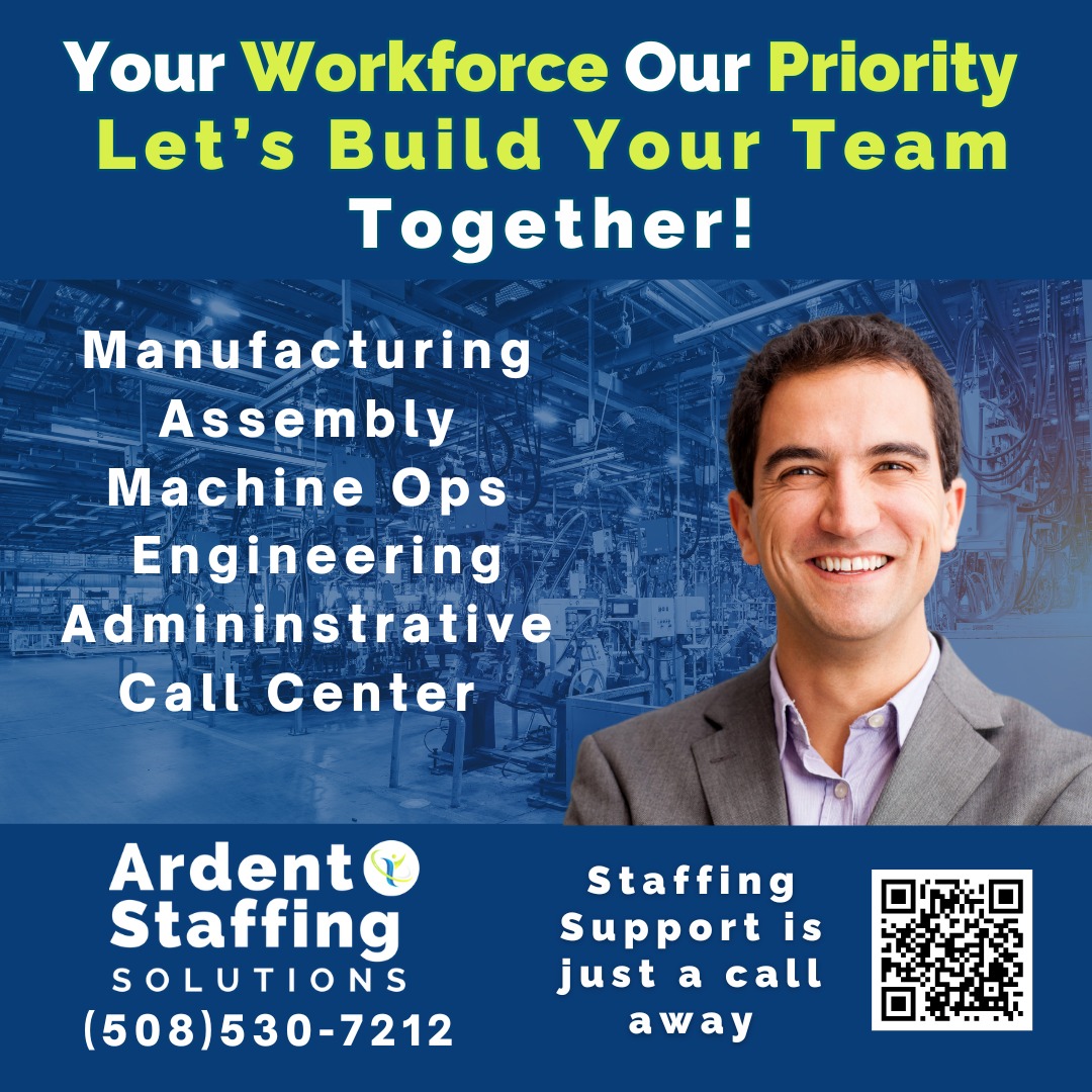 Struggling to fill roles in Manufacturing, Assembly, or Machine Ops?Let Ardent Staffing be your go-to partner for skilled, reliable talent.Call us at (508) 530-7212 — Staffing support is just a call away!