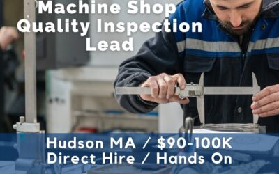NOW HIRING: Quality Inspection Lead – Custom Machine Shop | Hudson, MA  $90K–$100K | Direct Hire  First Shift | Hands-On Leadership Role Are you a precision-driven quality pro with experience in machined parts? Ardent Staffing is hiring a Quality Inspection Lead for a busy, high-performing machine shop in Hudson, MA. This is a direct hire opportunity with room to grow and lead a team.  What You’ll Do: -Lead inspection of custom machined parts -Use CMMs, micrometers, calipers & other measuring tools -Support continuous improvement and mentor team members -Ensure accuracy, quality, and shop excellence  You Bring: Strong inspection background in machining Great communication and leadership skills A sharp eye for detail and a passion for getting it right A positive, team-first attitude  Great benefits, long-term stability, and real growth potential await.  Call now: (508) 530-7212 🌐 Apply at: ardentstaffingsolutions.com #QualityJobs #ManufacturingCareers #HudsonMAJobs #MachiningJobs #NowHiring #QualityLead #CMMJobs #PrecisionManufacturing #ArdentStaffing #DirectHire #InspectionJobs #HandsOnCareers #MachineShopJobs #MassachusettsJobs #ardentblog