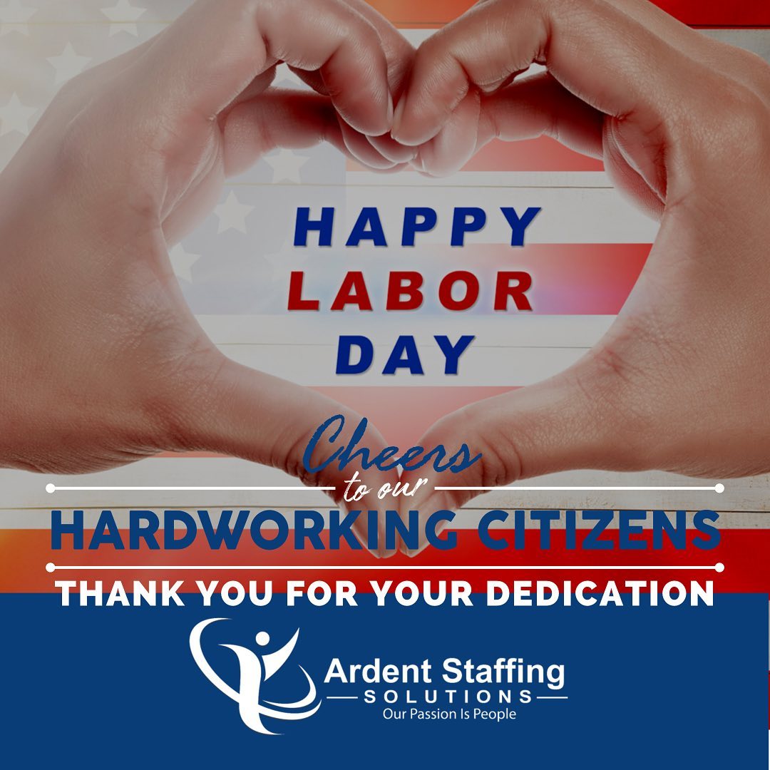 Today is dedicated to the social and economic achievements of American workers.  Thank you to all the workers who help keep America strong and prosperous.  Looking for work?  @ardentstaffing can help you find work fast! Check out our current openings at ArdentStaffingSolutions.com
Apply online or call us to get started today!
(508)530-7212 Central MA
(413)266-9488 Western MA