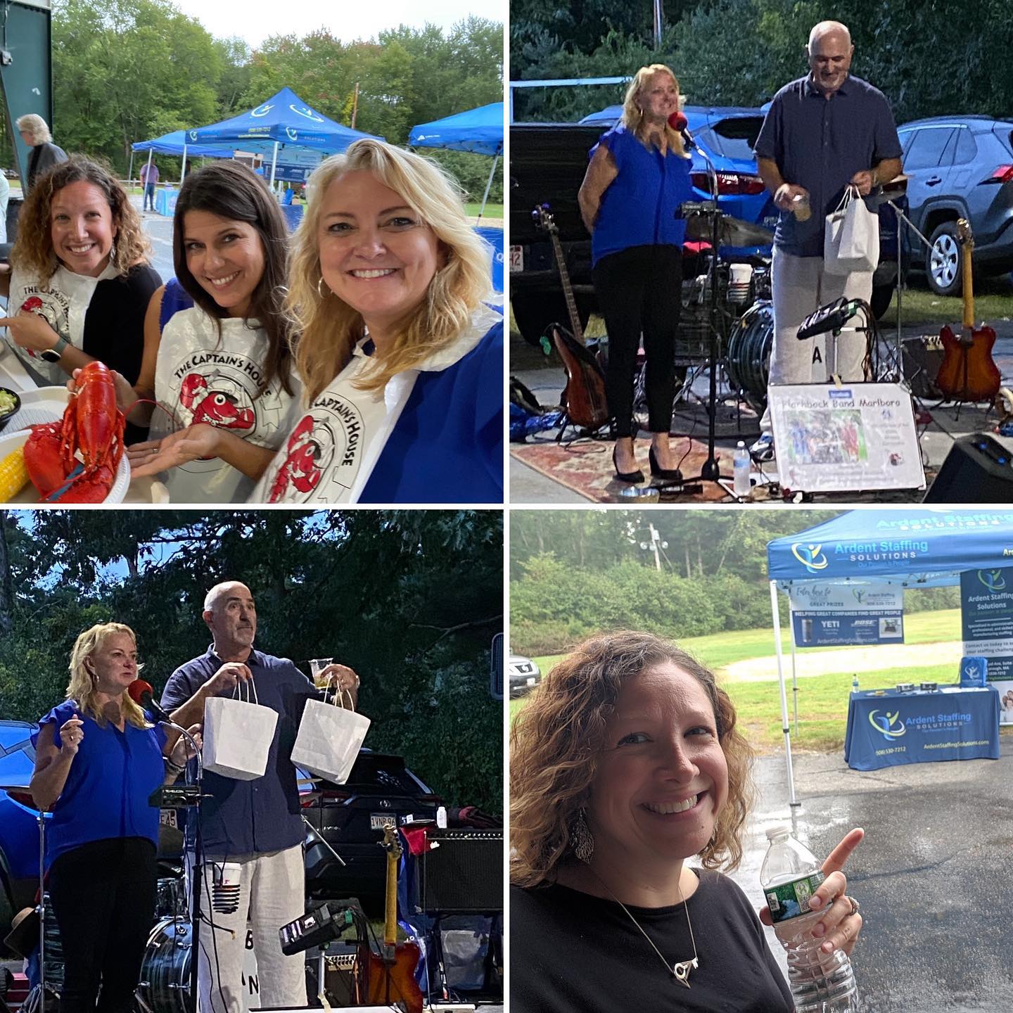 The @ardentstaffing team had a wonderful night eating 🦞&🥩 at the Marlborough Regional Chamber of Commerce Lobster and Steak Festival.  Congratulations to Lucy Servidio from Capaccio Environmental Engineering and Sheldon Prenovitz from Connect Pay for winning the @bose Frames! 🕶 Enjoy