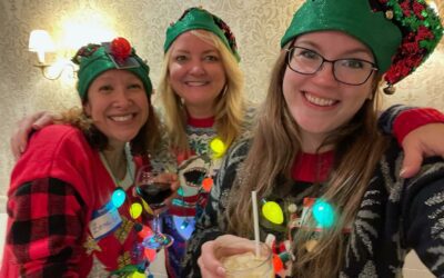 Oh the fun we had!  Holyoke team had a great time rocking the ugly sweaters at the the  and  event.