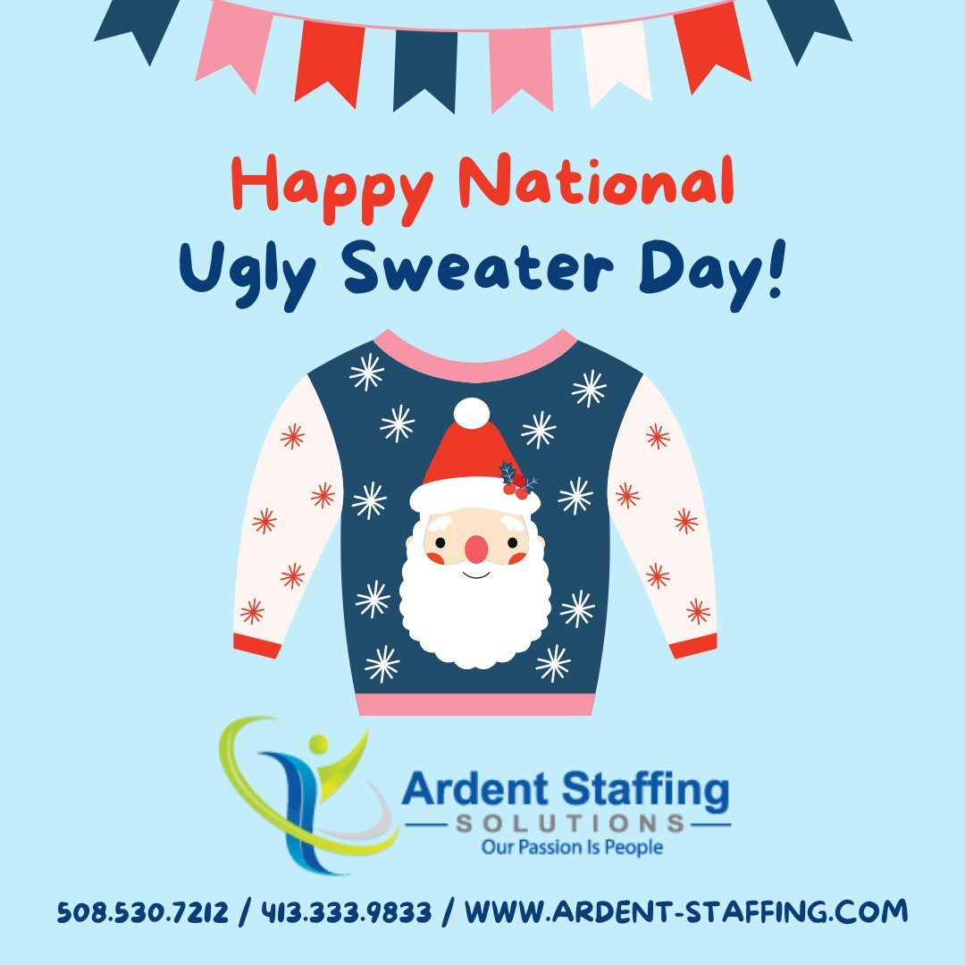 It's hard to believe it's December 17 with it being 60 degrees outside. Here's to not overheating in your ugly sweaters on national Ugly Sweater Day!