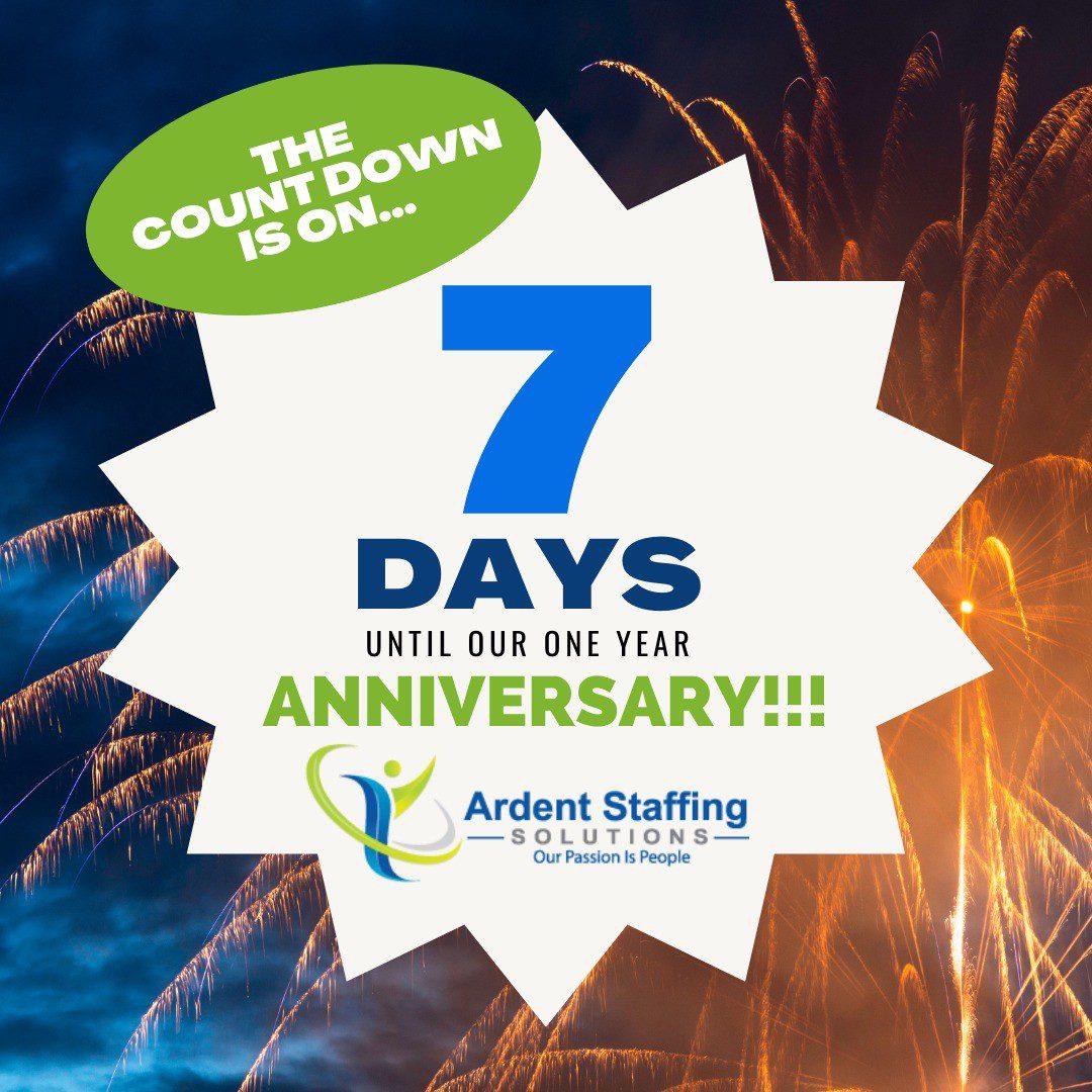 It's hard to believe we are coming up on our one year Anniversary! We've spent the past year focusing all our efforts on helping our local communities...helping companies find employees, and helping people find great long term opportunities. We couldn't be more excited to share this celebration with all of you!
