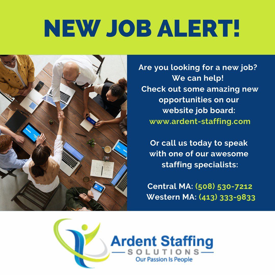 Are you looking to find a new job? Take a peek at some of the great job openings on our job board: https://ardentstaffingsolutions.com/avionte/
Entry Level positions, Director positions, and everything in between. We can't wait to help you find your next awesome opportunity!