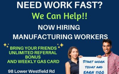 Need work fast? Let Ardent Staffing help! Our Recruiters are highly trained to help you find valuable employment quickly. Contact us today: Call or text at the number above or stop by our office at 98 Lower Westfield Rd, Holyoke, MA Email us: dsedlak-staffing.com Or come by the office!