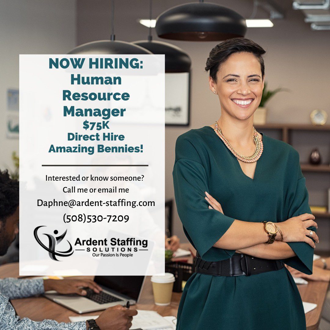This is fantastic opportunity for a vibrant, hands-on HR pro! For more details visit our website and click "Our Opening" 
If you or someone you know might be interested - Contact Daphne today!!